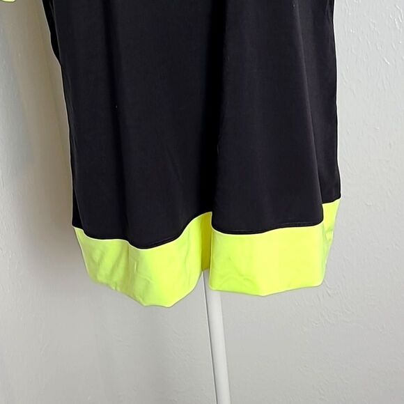 Avia Short Sleeve Colorblock Athletic Shirt, Black/Neon, Size XL (16-18) - Picture 4 of 11